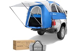 Nilight Truck Bed Tent 5.0-5.5FT Pickup Truck Tents with Removable Awning Waterproof PU2000mm Double Layer Rainfly Storage Bag 2-Person Sleeping Tailgate Bed Tents for Camping Travel Outdoor,Blue Grey