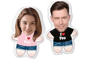 YZPPDHFC Custom Body Pillow with Face, Personalized Picture Pillow with My Face on It, Custom Stuffed Animal Gifts for Boyfri