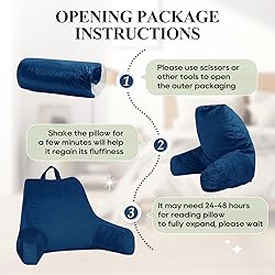 downluxe Reading Pillow with Support Arms, Bed
