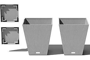 Veradek Pure Series Nobleton Plastic Planter - Large Pots for Indoor or Outdoor Porch/Patio | Durable All-Weather Use with Dr