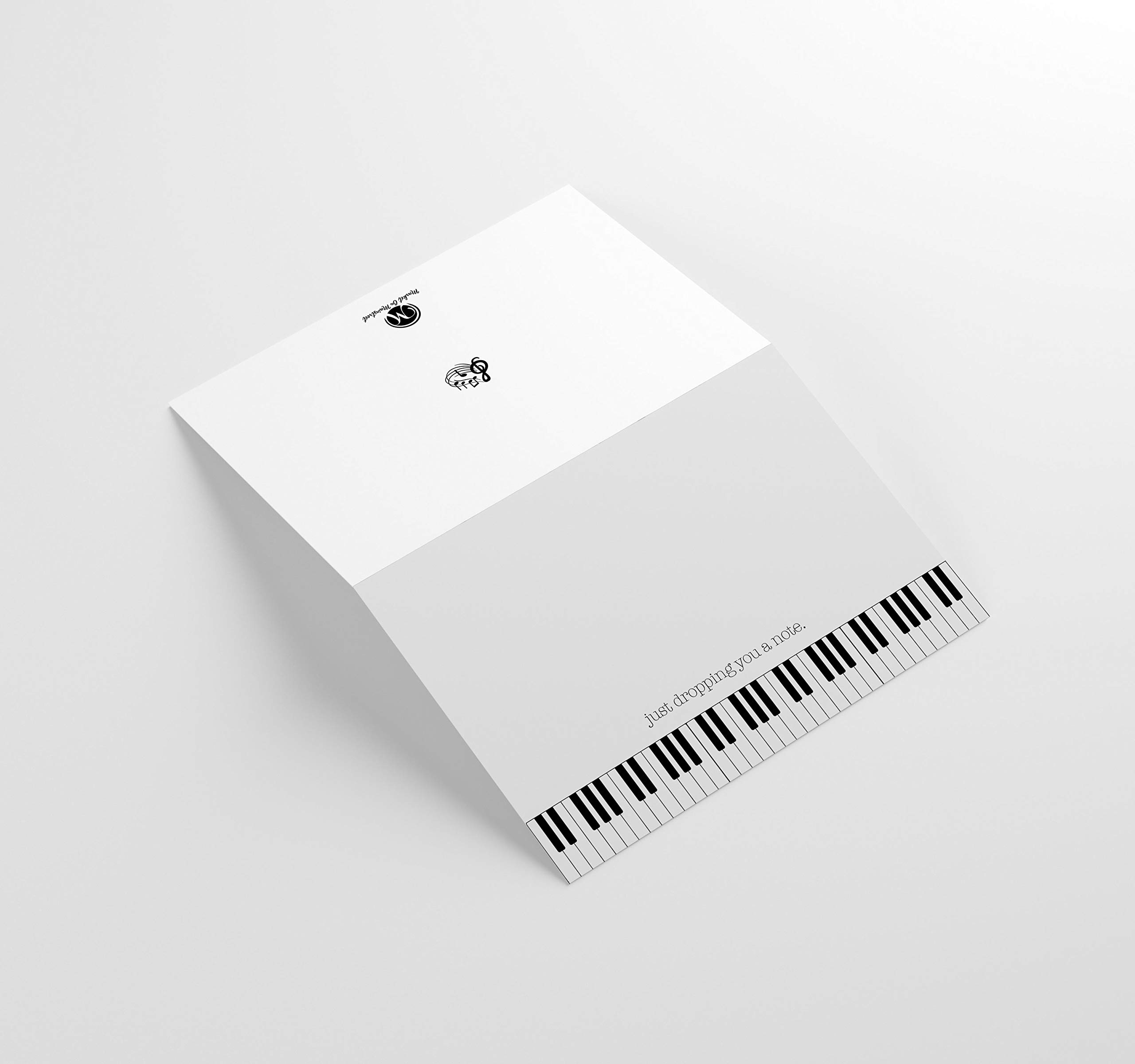 M Market On Mainstreet Music Note Cards with Envelopes, Blank Inside, Made in the U.S.A. (Dropping You A Note)