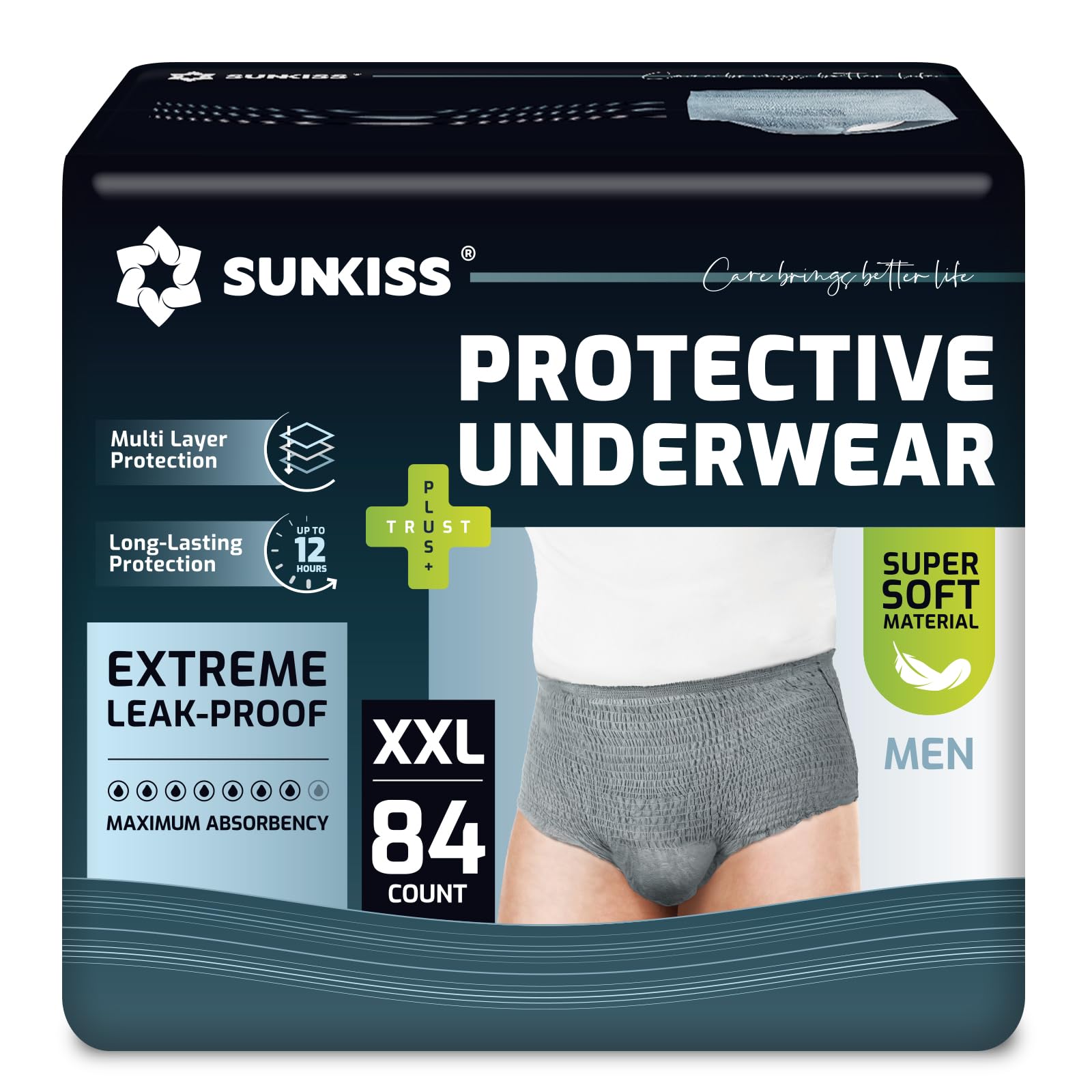 SUNKISS Incontinence Underwear for Men, Daytime