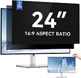 IPROKKO 2 Pack 24 Inch Privacy Screen Filter Anti Spy Matte/Glossy