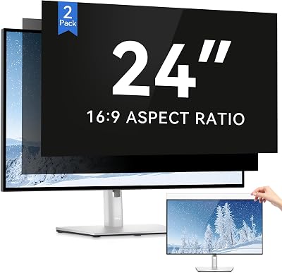 IPROKKO 2 Pack 24 Inch Privacy Screen Filter Anti Spy Matte/Glossy