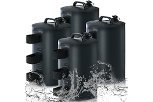 MASTERCANOPY Canopy Heavy Duty 88LBS Weight Water Bag, Set of 4 Leg Water Tent Weights for Pop Up Canopy, Gazebo, Tent, Canopies 4pcs/Pack Black