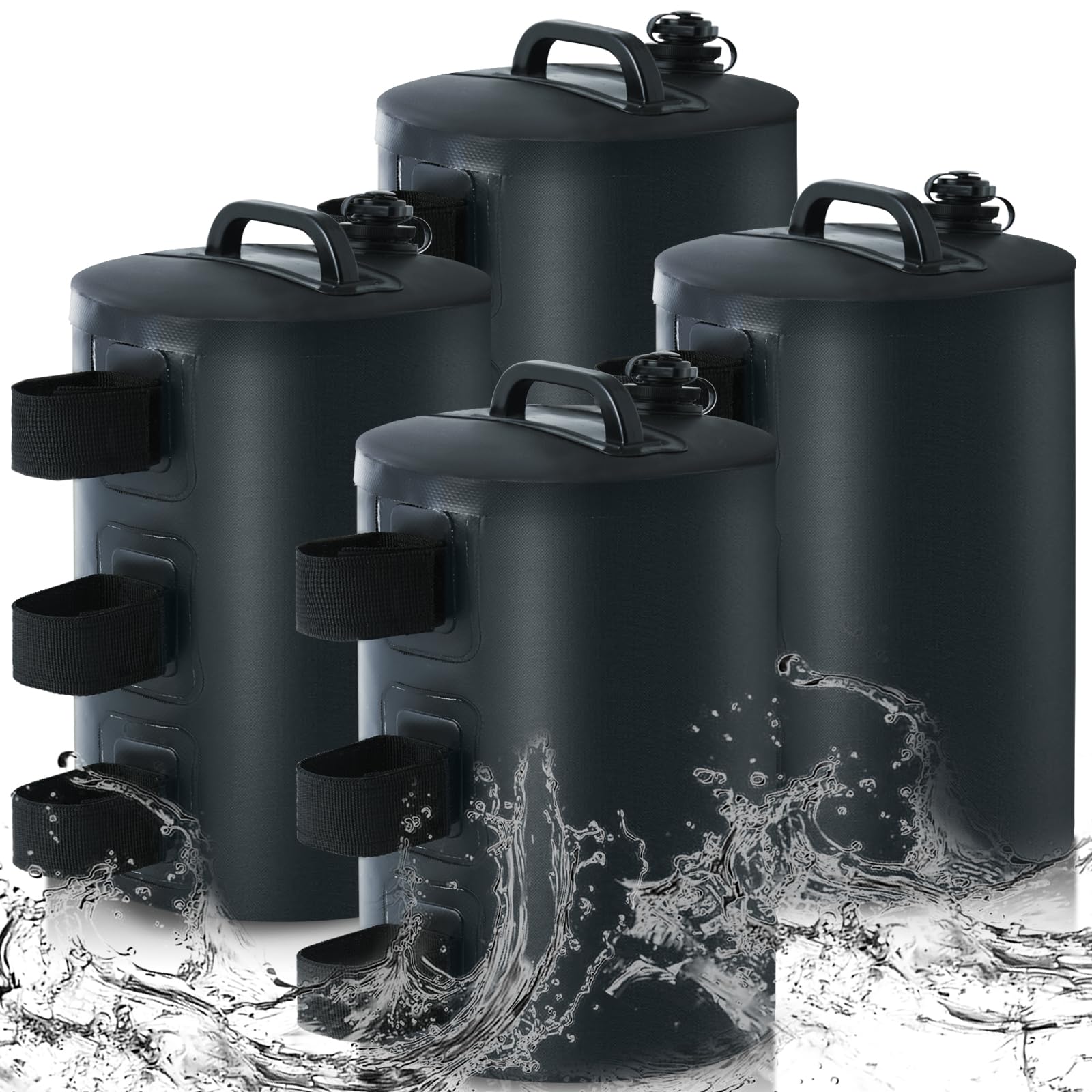 MASTERCANOPY Gazebo Water Weight Bags,Leg Weights for Pop Up Canopy 4pcs/Pack Black