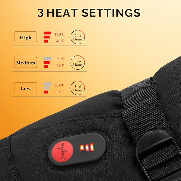 SAVIOR HEAT HEATED GLOVES, 3 HEAT LEVELS 7.4V BATTERY POWERED RECHARGEABLE WINTER GLOVES FOR MEN WOMEN, WATER-RESISTANT WINDPROOF ELECTRIC HAND WARMERS FOR SKIING SNOWBOARDING OUTDOOR WORK