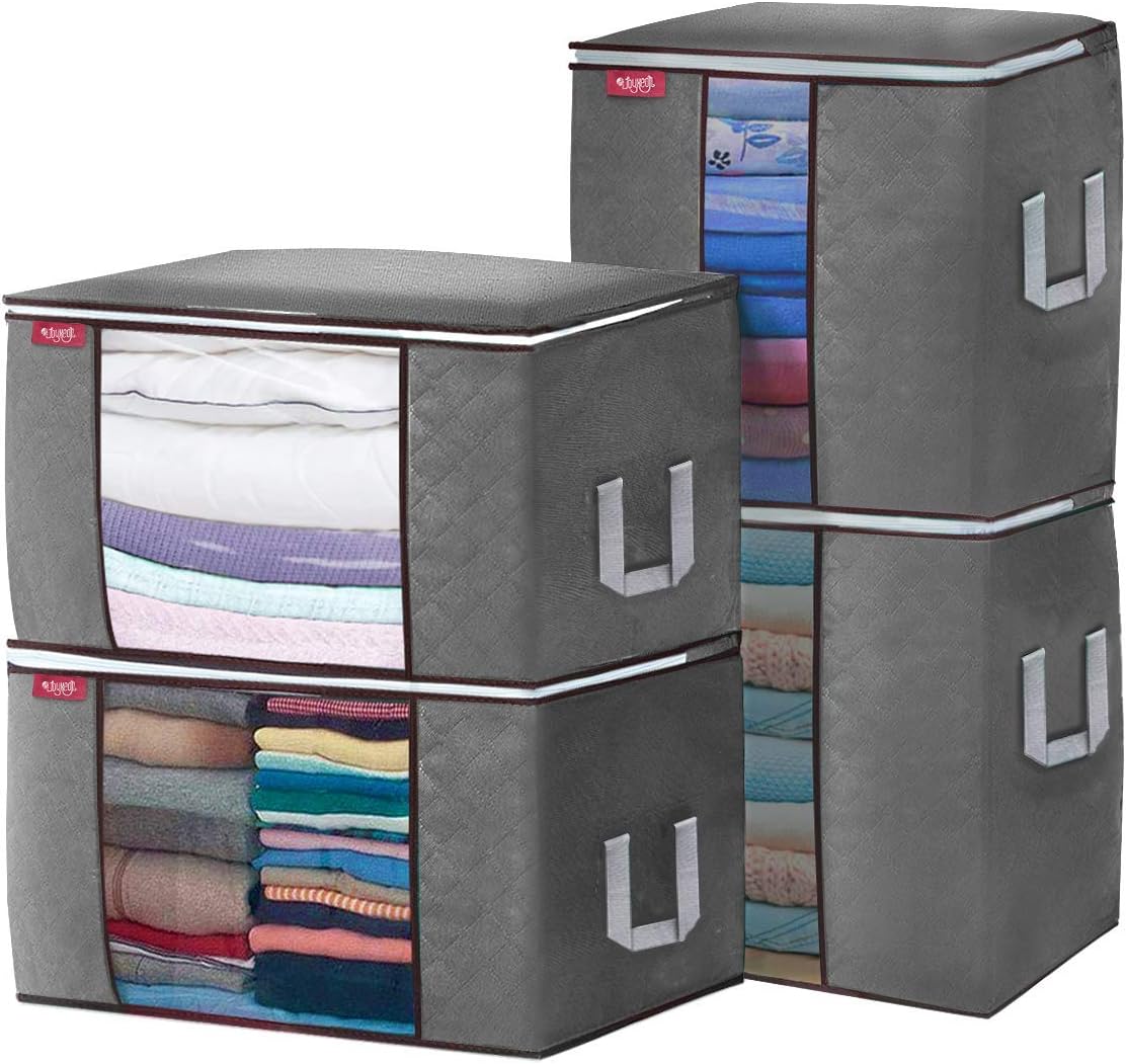 JOYXEON Clothes Storage Bags Closet Organizer Pack of 4