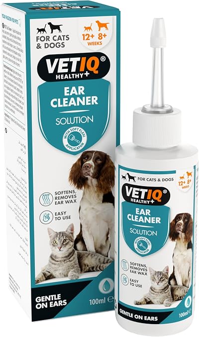 VETIQ Ear Cleaner Solution with Soft Flexi Applicator 100 ml