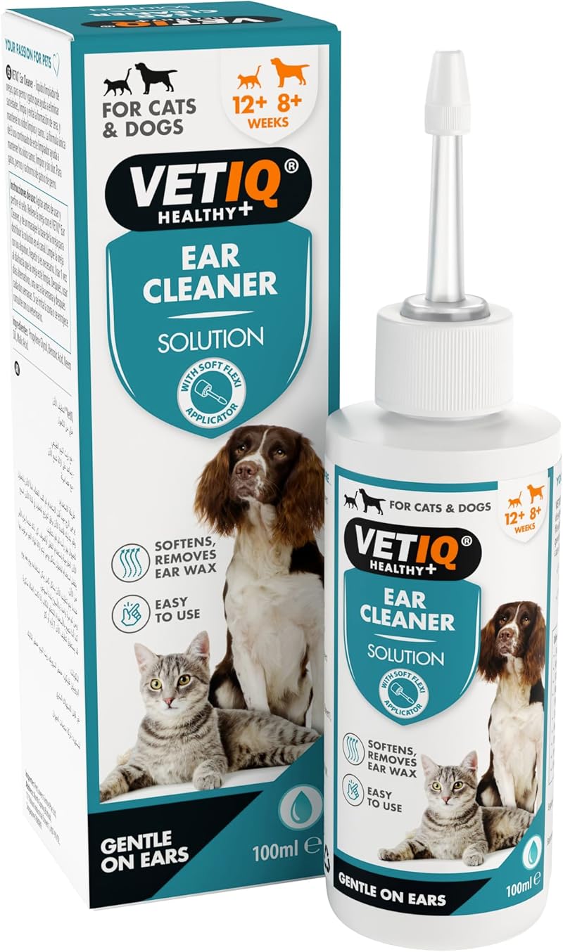 VETIQ Ear Cleaner Solution with Soft Flexi Applicator 100 ml