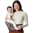 Momcozy Hip Seat Baby Carrier - Adjustable Waistband with Original 3D Belly Protector, Ergonomic Carrier with Various Pockets for Newborns & Toddlers up to 45lbs (Leopard, Medium)