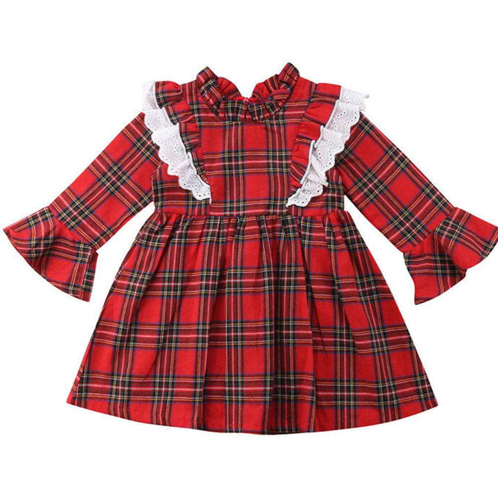christmas plaid dress baby