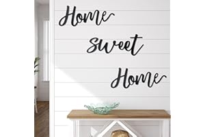JETEC Home Sweet Home Wooden Sign Rustic Wooden Decor Wall Hanging Decor 3D Wall Art Sign for Living Room Bedroom Kitchen