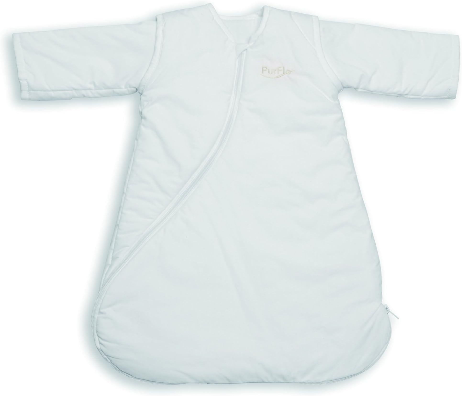 PurFloSleepSac 1.0 Tog (Plain White, 18 Mths +) Baby Sleeping Bag with Detachable arms