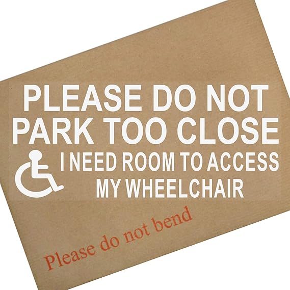 Platinum Place 1 X Please Do Not Park Too Close, Need Room To Access My TWINS Car Seat-White - View #7