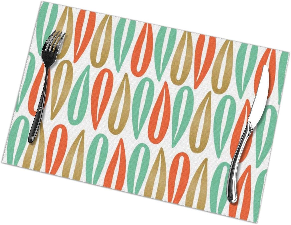 Reindeer Horn MidCentury Modern Style Print Placemats