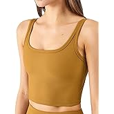 Chilylori Women's Seamless Sports Bra Workout Crop Top Ribbed Padded Longline Wirefree Medium Support Tank Tops Fitness
