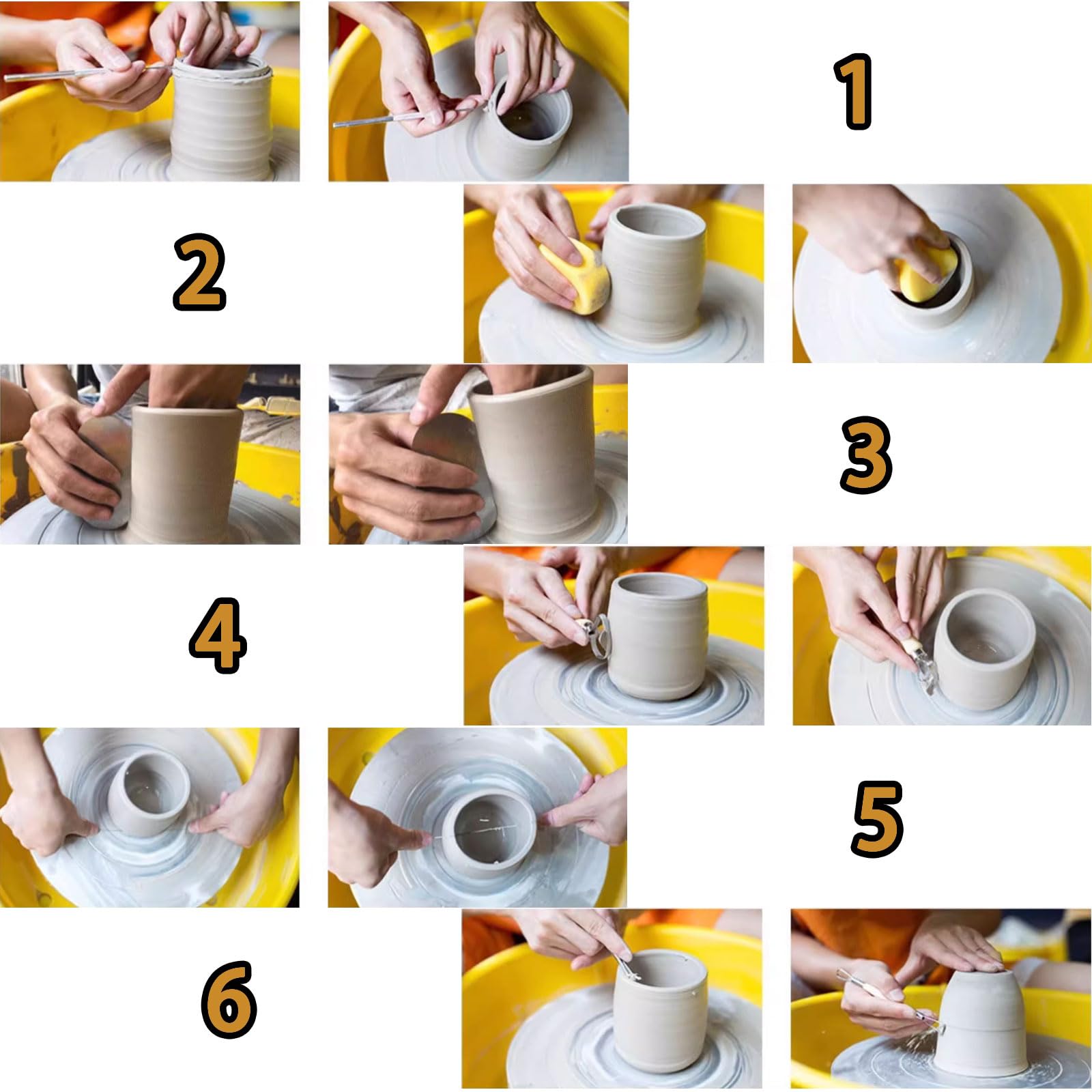 Clay Tools Kit, 52 PCS Complete Clay Tools Set for Sculpting and Pottery, Pottery Tools Includes Polymer Clay Tools, Sculpting Tools, Ceramic Tools, Clay Carving Tools, Perfect Pottery Tool Kit