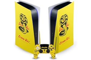 Head Case Designs Officially Licensed Cobra Kai Logo Iconic Vinyl Faceplate Sticker Gaming Skin Decal Cover Compatible With Sony PlayStation 5 PS5 Disc Edition Console & DualSense Controller