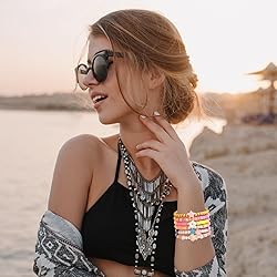 6PCS Clay Bead Bracelets for Women Preppy Cute