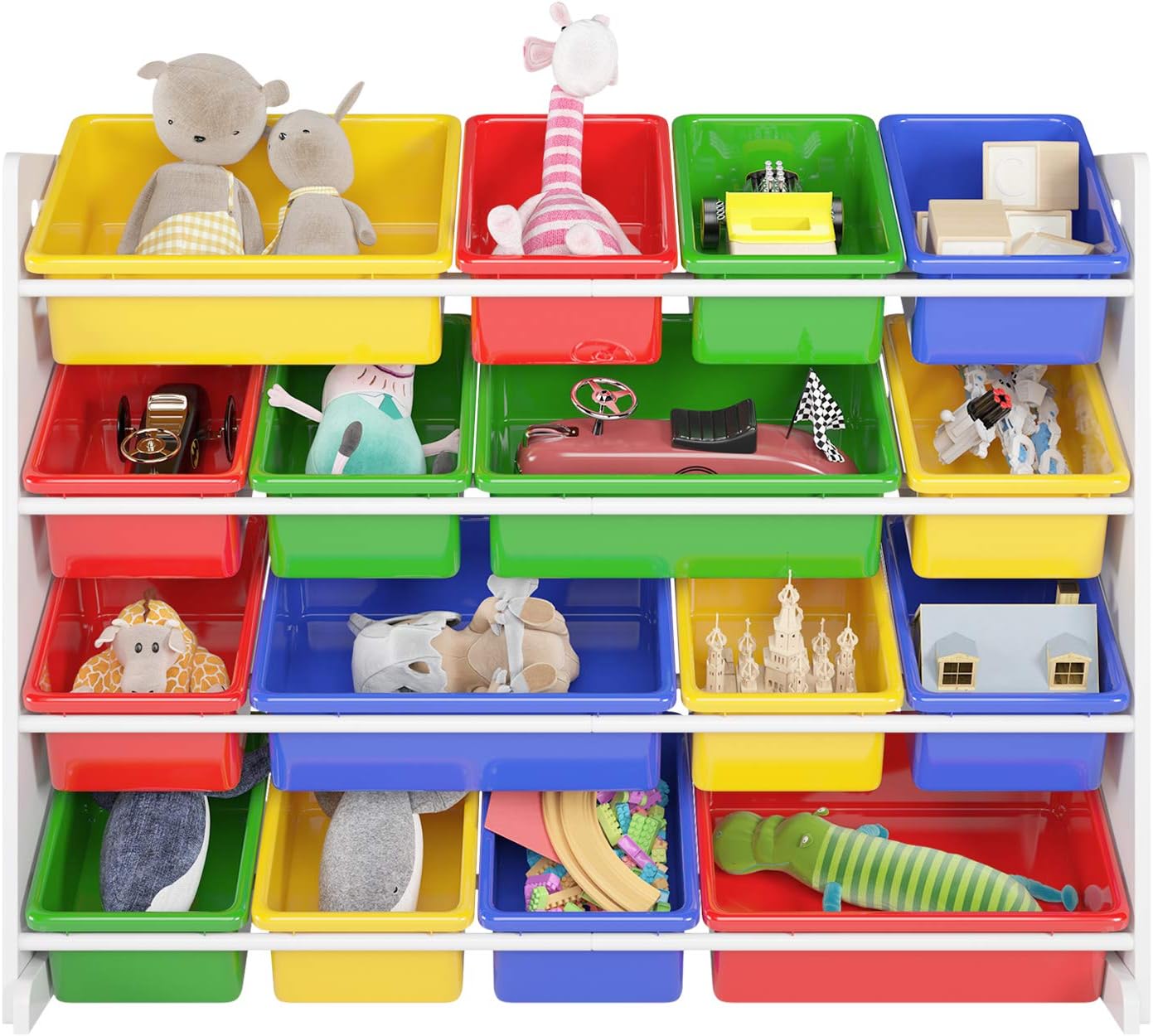 Super Saturday Homfa Toy Storage Unit Children Toy Box Organizer With