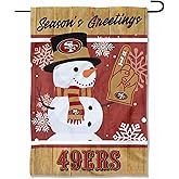 San Francisco 49ers Holiday Winter Snow Garden Flag Double Sided Banner