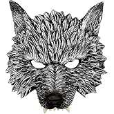 Himine Gray Wolf's Head Mask for Halloween Christmas Party Stage performances and other festivals