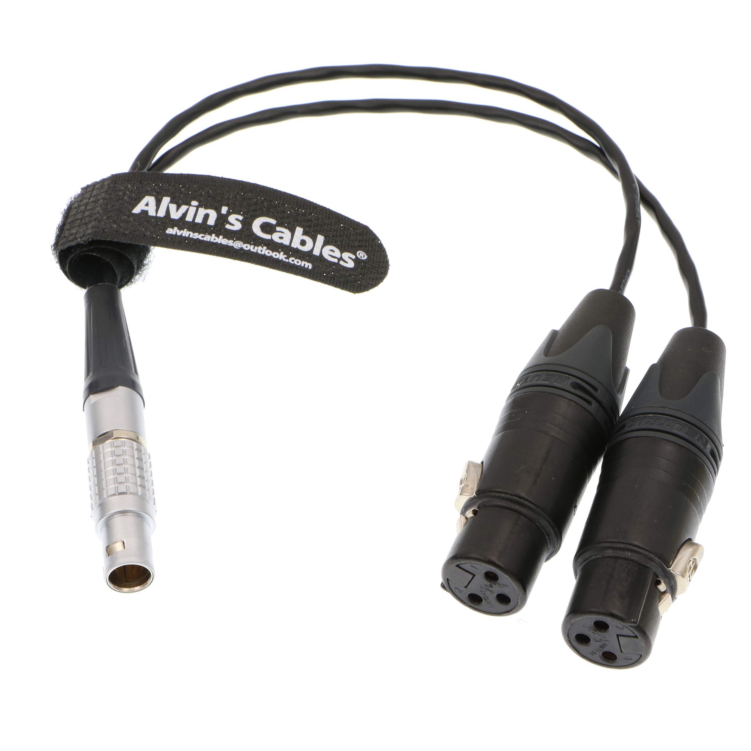 Alvin's Cables XLR Breakout Audio Input Cable for Atomos Shogun Monitor Recorder 10 Pin Male to Dual XLR 3 Pin Female