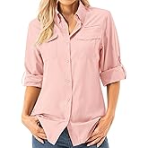 Womens Safari Sun Shirts UPF 50+ UV Sun Protection Long Sleeve Outdoor Quick Dry Fishing Hiking Gardening Shirts
