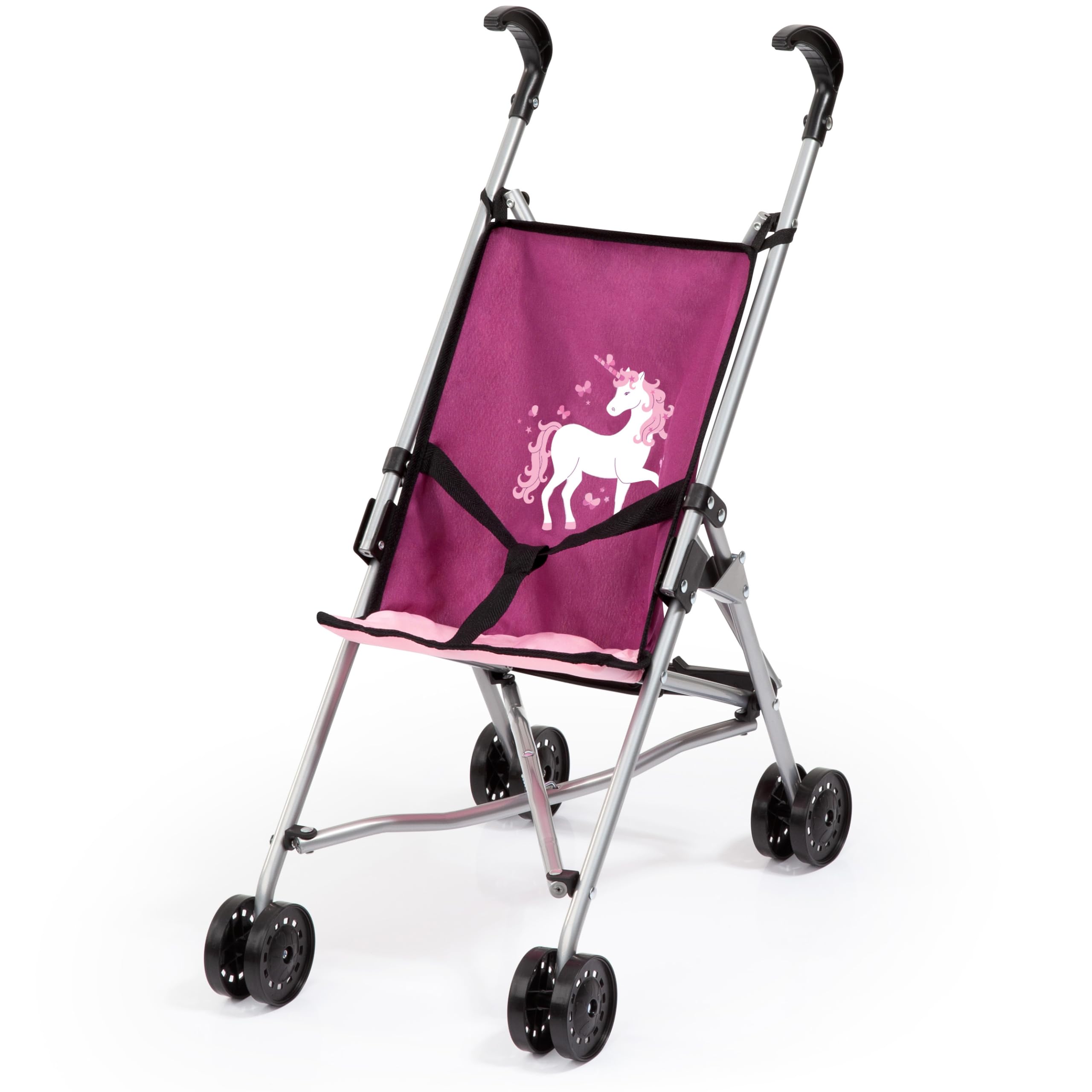 Bayer Design 30537AA Dolls pushchair, stroller, foldable, double wheels, security belt