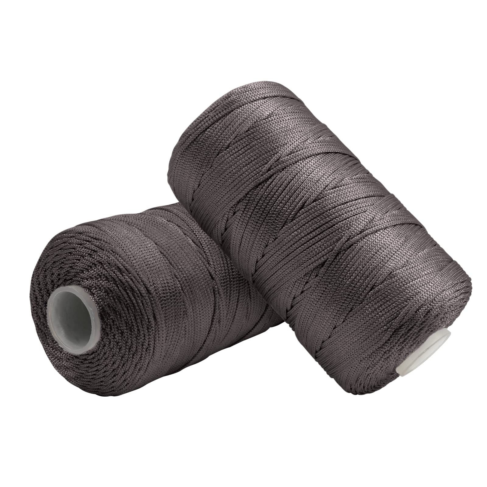 Uiopa Macrame Cord 1.5mm x 400m, Nylon Macrame Yarn for Crochet and Knitting, Dark Gray Crochet Yarn for Wall Hangings, Dream Catchers, Jewelry Making, DIY Craft Project