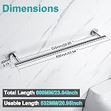 SAYAYO Towel Rail Wall Mounted 60CM Chrome SUS304 -600-C view 6