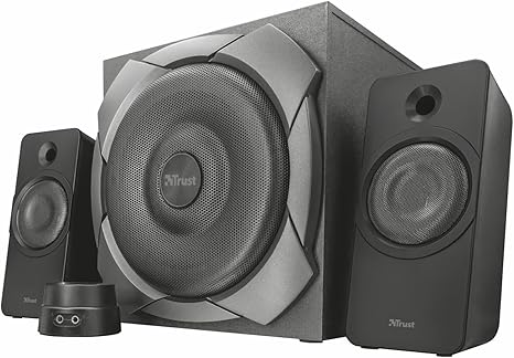 trust avora 2.1 pc speaker set with subwoofer