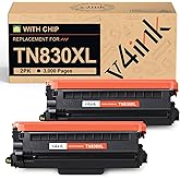 TN830XL Toner Cartridge Ink for Brother HL-L2460DW Printer Replacement for TN830 XL TN830 TN-830 Toner Set for DCP-L2640DW HL