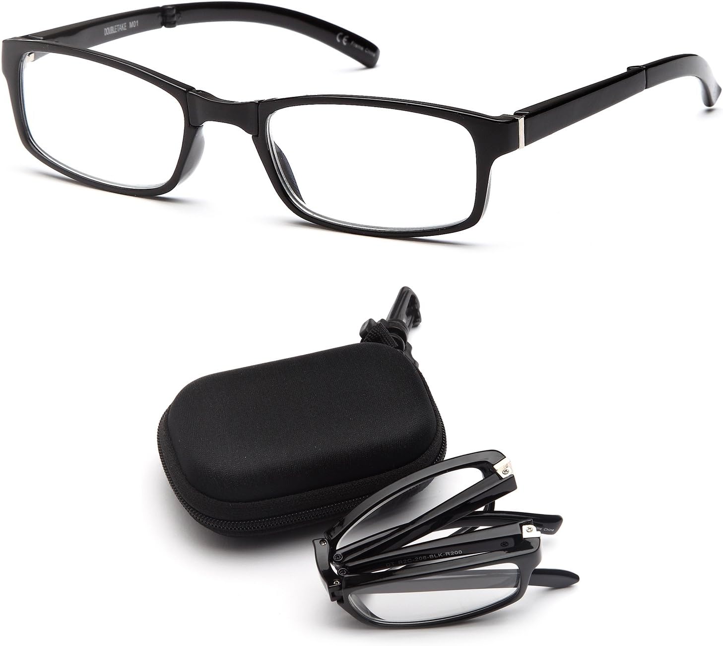 DOUBLETAKE 2 Pairs Foldable Readers Reading Glasses in