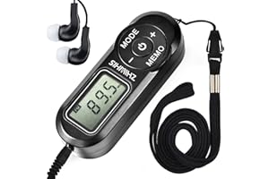 Portable Radio, ZHIWHIS FM Digital Tuner with Best Reception, Pocket Transistor Receiver with Stereo Sound, Battery Operated Walkmen