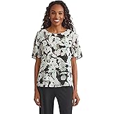 Kasper Women's Ruffle Sleeve Printed Chiffon Top