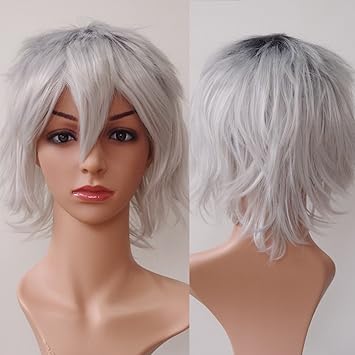 Unisex Short Cosplay Full Wigs Natural Layer Straight Hair Anime