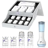 Micro Infusion System for Face &amp; Neck-Micro Infusion Kit to Leave Skin Firmer &amp; Smoother-0.25mm Facial Stamp with Collagen &amp; Hyaluronic Acid Serum for At Home Glow and Anti-aging-2 Month Supply
