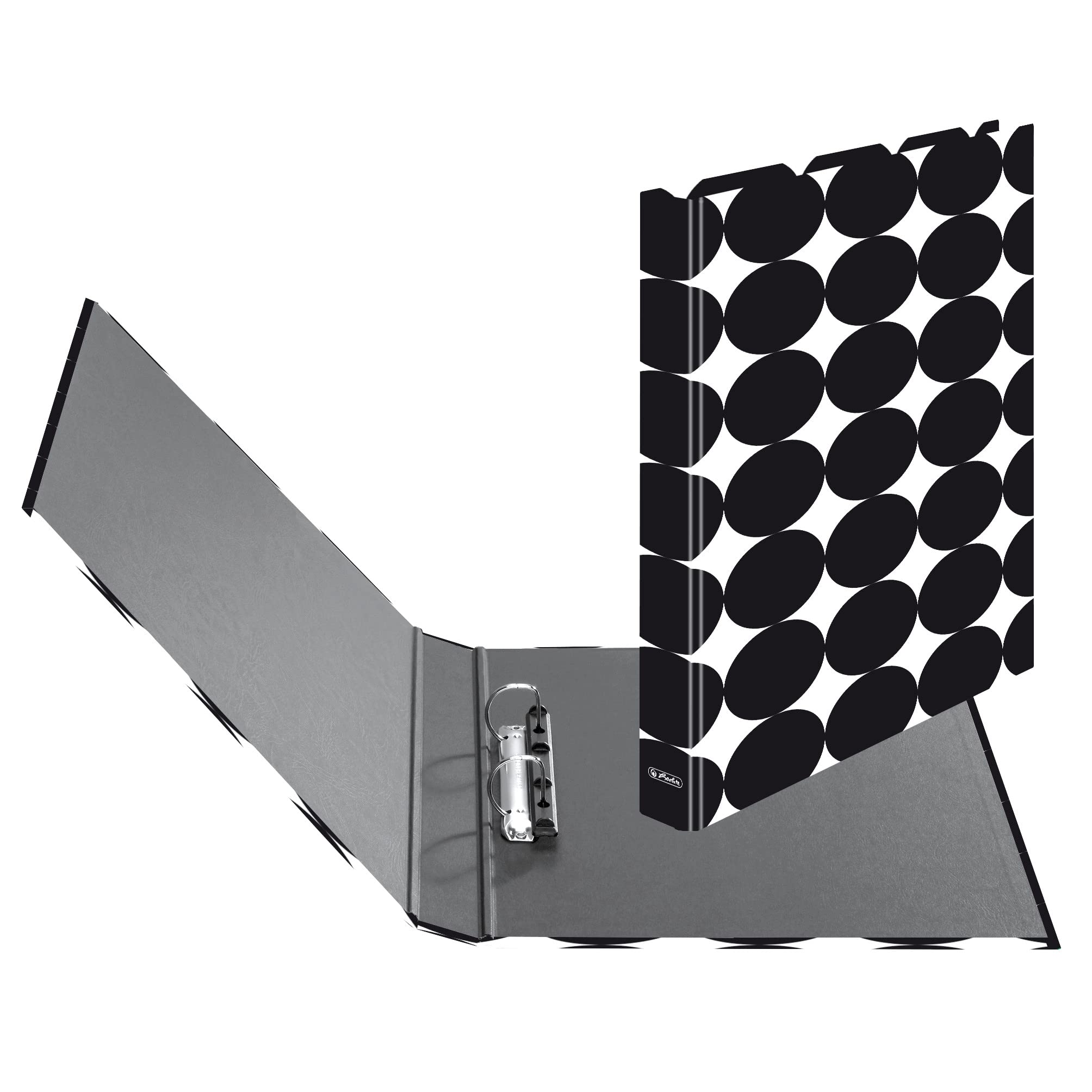 herlitz Ring Binder A4 (2 Rings, 25 mm) Just Black Design 50040094