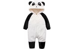 Hikido Baby Fleece Winter Outfits Cute Cartoon Comfy Costume Fluffy Romper for 0-18M