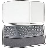 co2CREA Hard Travel Case for Logitech Ergo K860 Wireless Ergonomic Keyboard | Portable Storage, Space For Keyboard Accessories, Organized Interior, Secure Zipper