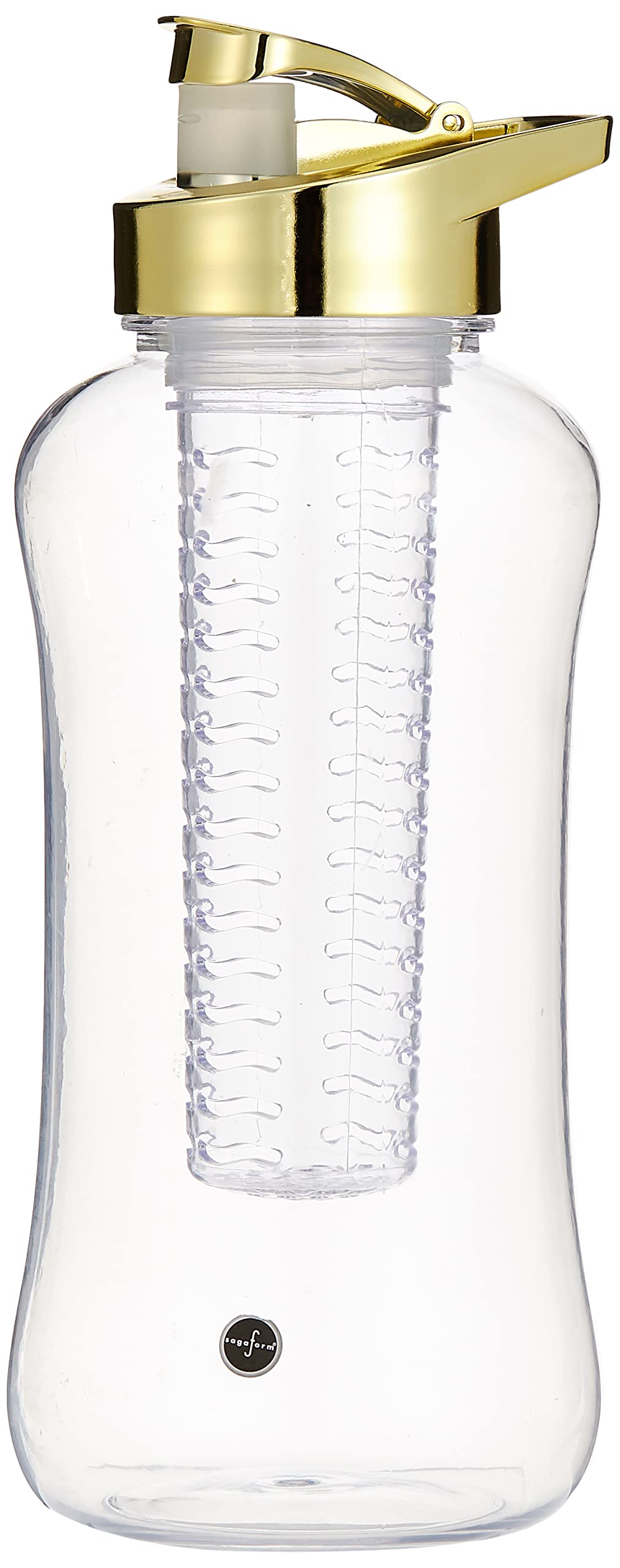 Sagaform Fresh Big Bottle with Fruit Piston, Gold