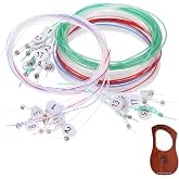 SUPVOX 19 String Lyre Harp Strings Nylon Replacement Set, Color Coded Lyre Strings for Small Instrument, Easy Install Harp String Replacement for Beginners and Music Enthusiasts