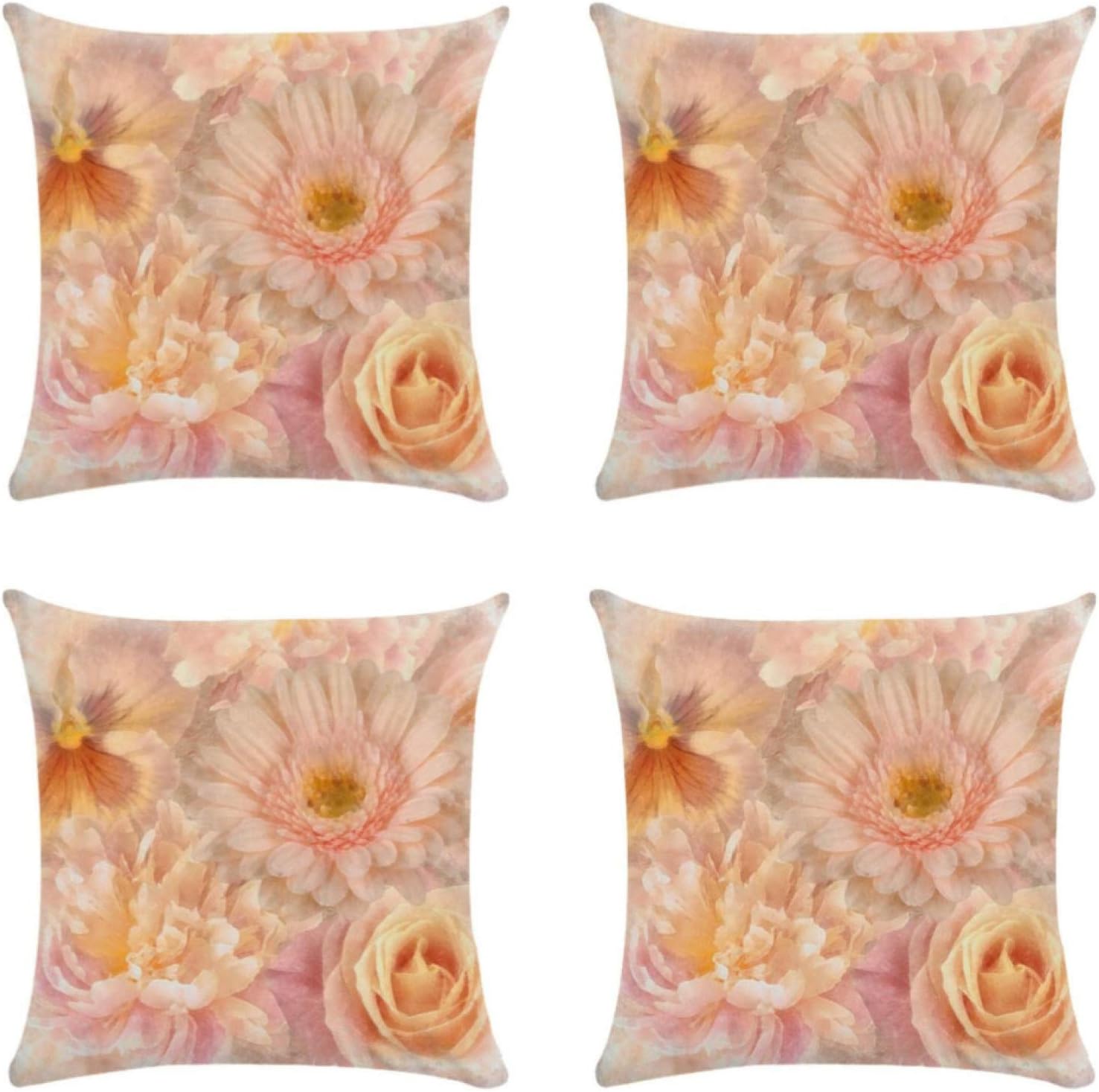 Flower Pattern Cushion Cover Pillow Cover 45X45Cm 4 Piece Set Buy