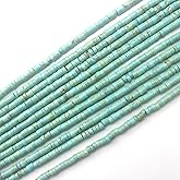 160pcs 3x2mm Natural Turquoise Heishi Disc Rondelle Spacer Stone Semi Precious Gemstone Loose Beads for Jewelry Making 15 Inch