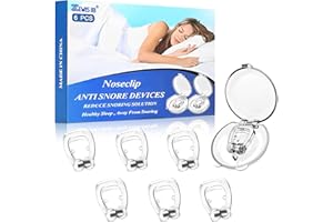 ZEWLSIB Anti-Snoring Devices, Snoring Nose Clip - Equipped with Adjustable Magnets, Solve Snoring Problems Promptly, Comfortable and Safe to Wear and Reusable 6pcs