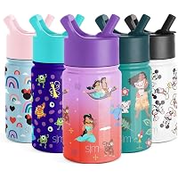 Simple Modern 10oz Disney Summit Kids Water Bottle Thermos with Straw Lid - Dishwasher Safe Vacuum Insulated Double Wall…