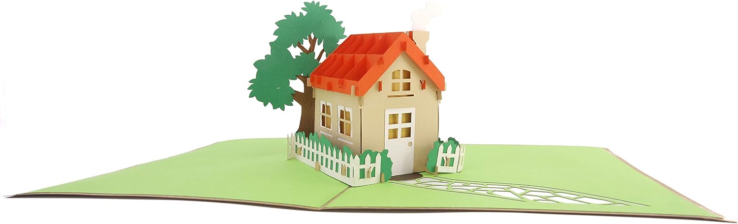 PopLife® Family House 3D Pop Up Card for All Occasions, House Warming Gift, Realtor Gift, New House Card, Perfect for Mailing - Image 3