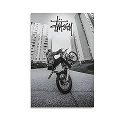 Stussy Bike Poster Aesthetic Racer Biker Driver